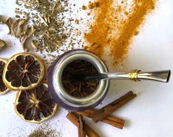 Organic Yerba Mate Tea Blend| Yerba with Herbs Natural Citrus Flavor