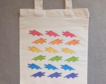 Sac fourre-tout en crocodile coloré
