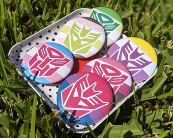 Boutons Transformers Autobot/Decepticon Pride de 1,75 po.
