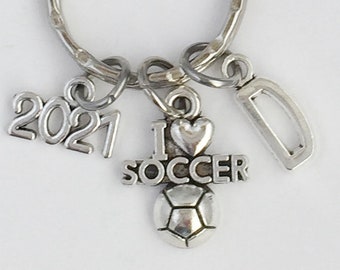 Football keying, personalised football keyring gift, Fathers day gift, birthday gift, sport keyring gift, soccer keyring gift