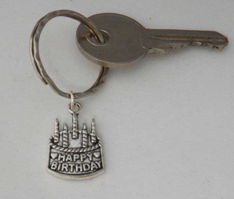 Birthday celebration keyring birthday cake keyring happy Etsy