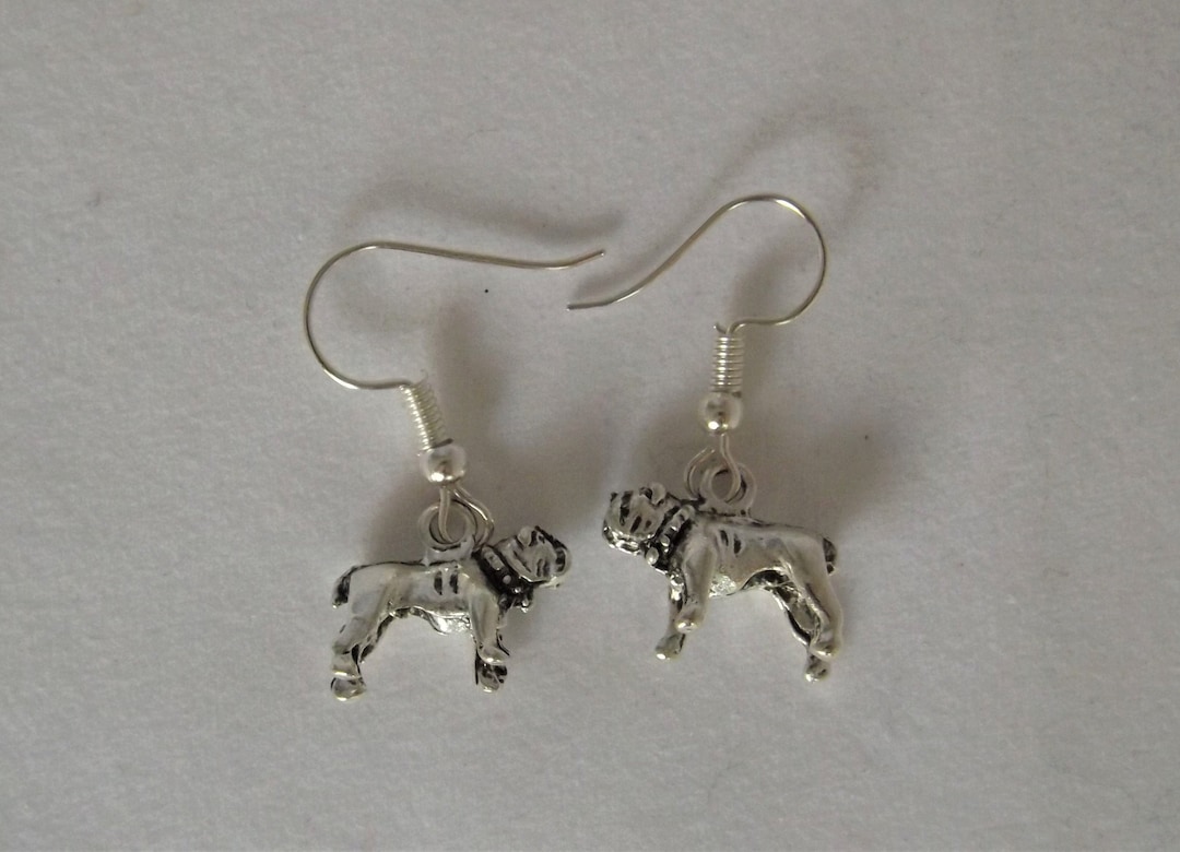 Bulldog Earrings, English Bulldog Earrings Gift, Bulldog Lover Gift