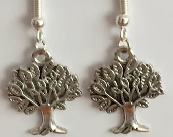 Tree of Life dangle earrings, Nature earrings, gift for her, tree earrings, tree jewellery, botanical earrings, nature lover gift