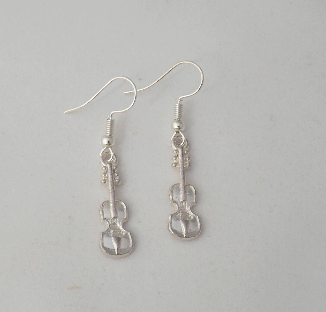 Violin and Cello Earrings, Musical Instrument Earring, Gift for Her