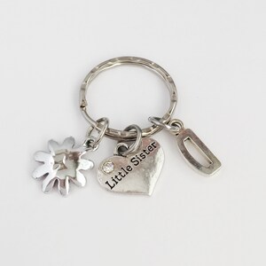 Big Middle Little Sister Initial Keyring Gift, 3 Peas In A Pod, 3 - Foto 11