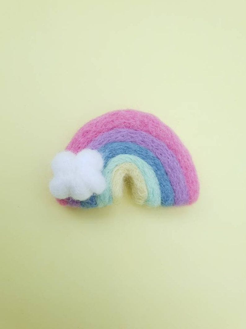 Playroom accessory Nursery accessory Felt ball garland Rainbow decor Rainbow Bedroom Felted rainbows
