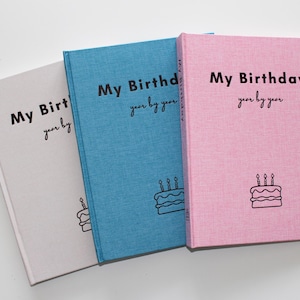 Birthday Memory Book, Birthday Photo Album, Baby&#39;s First Birthday, Baby Book, Birthday, baby boy, baby girl, Baby Shower Gift, new baby gift