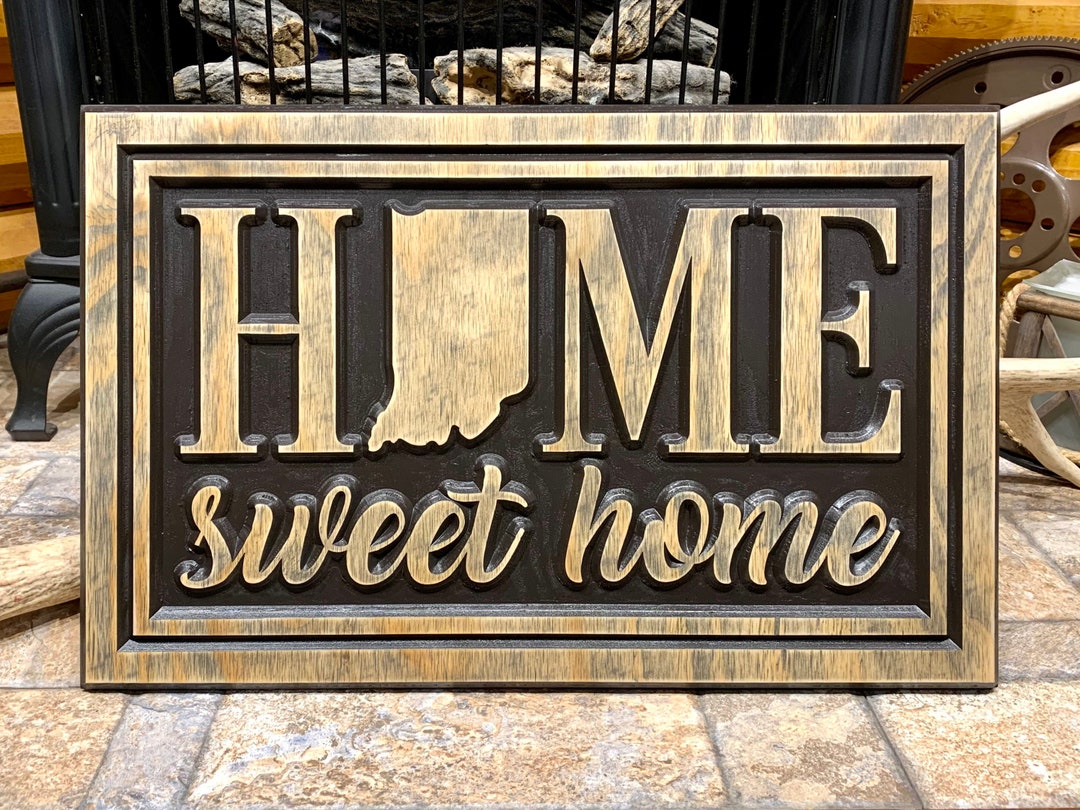 Home Sweet Home Indiana Cut File Etsy