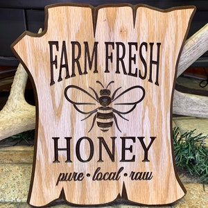 Farm Fresh Honey Rustic Log