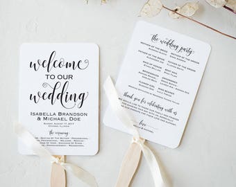 wedding fan template etsy
