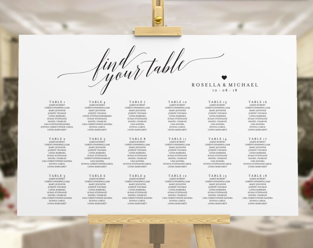 Wedding Seating Chart Printable Seating Chart Seating Chart - Etsy
