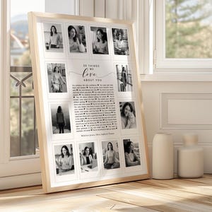 30 Reasons We Love You Poster With Pictures Template, Personalized 30th Birthday Decor, Printable 30th Birthday Gift for Him or Her Editable