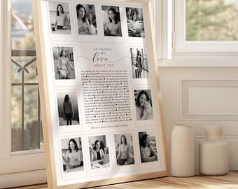 30 Reasons We Love You Poster With Pictures Template, Personalized 30th Birthday Decor, Printable 30th Birthday Gift for Him or Her Editable