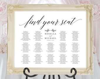 Wedding seating chart, printable seating chart, Seating Chart Template, engagement seating chart,Seating Board, Find your seat, WPC_491SD1A