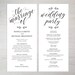 Rustic Wedding Program Template, Wedding Ceremony Program, Printable ...
