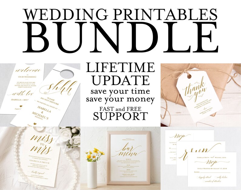 Wedding Invitation Template Wedding Program Template Wedding Etsy