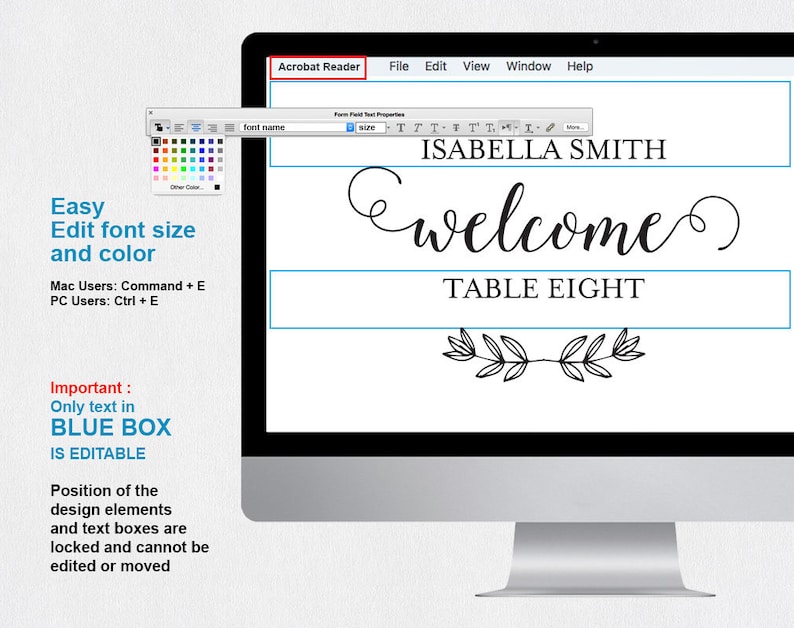 Wedding Place Card Template Place Cards Printable Name Cards for Wedding Table Cards WPC/_1245 Calligraphy Rustic Wedding Place Cards
