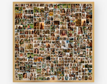 Large Photo Collage Template, Square Memory Poster (Digital Download)