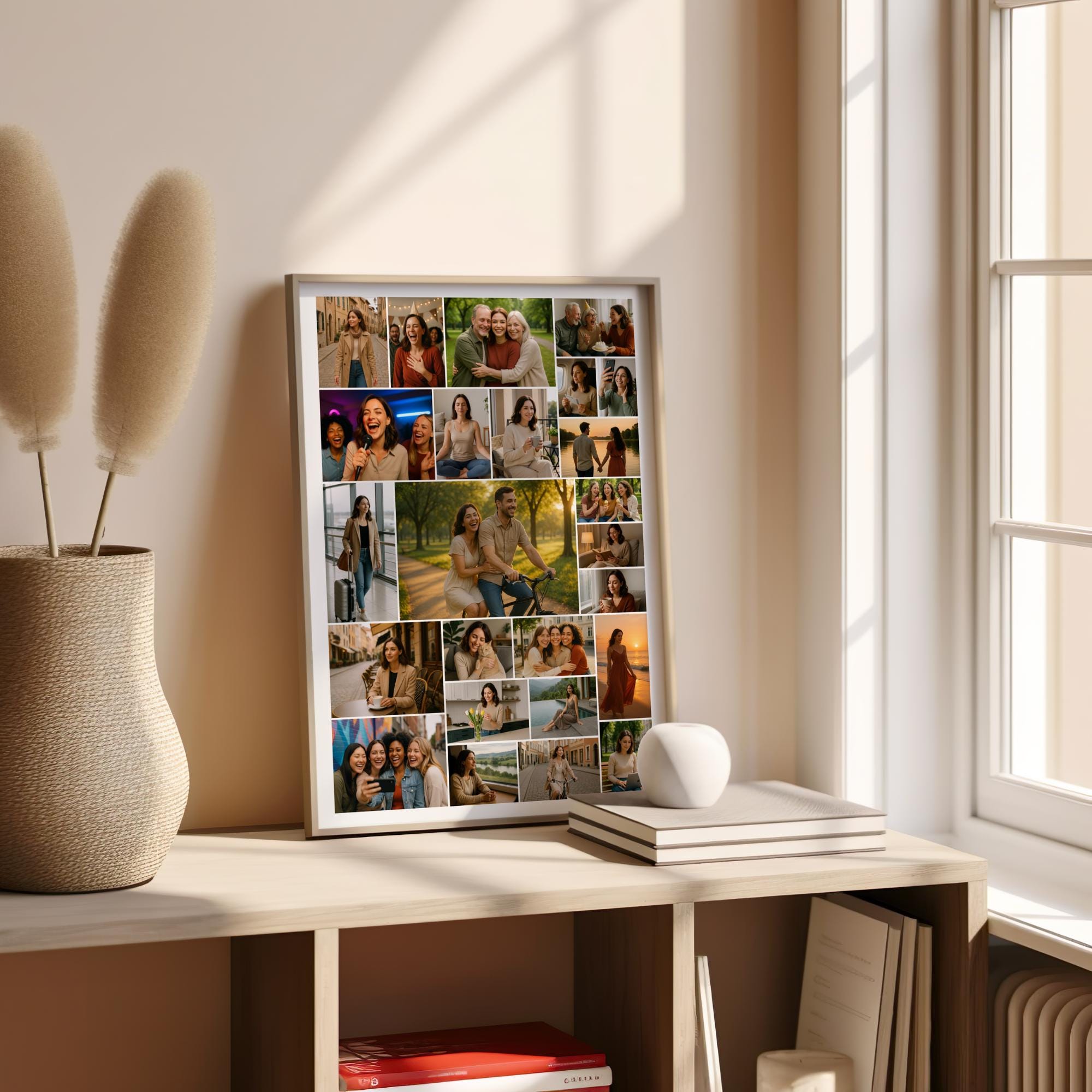 Editable Photo Collage Template, Printable Photo Grid Poster, Custom ...