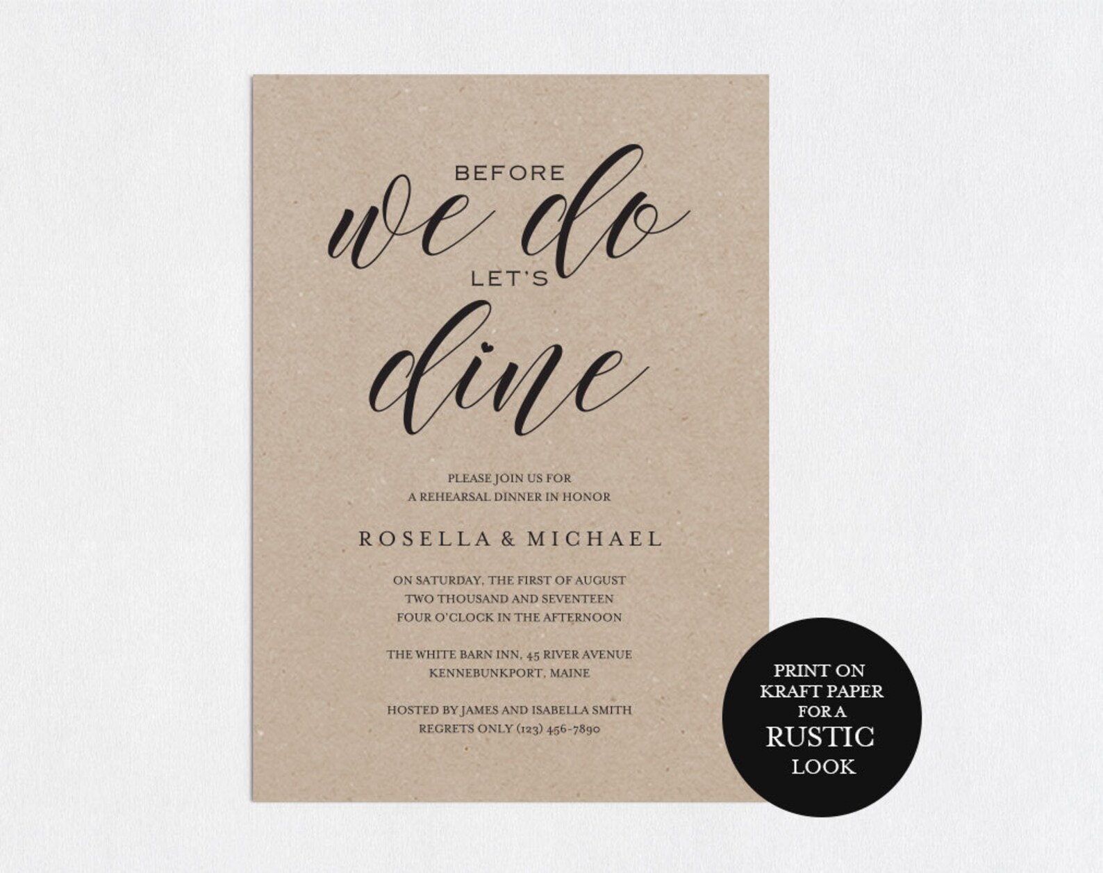 Rehearsal Dinner Invitation Template Rehearsal Printable - Etsy