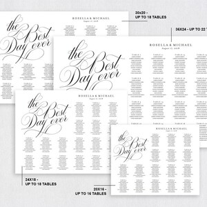 Wedding Seating Chart, Printable Seating Chart, Seating Chart Template ...