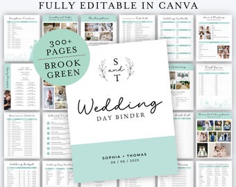 300+ Page Wedding Planner Binder Template, Canva Editable (Digital Download)