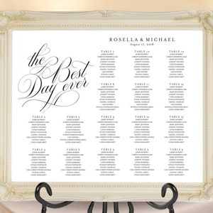 Wedding Seating Chart, Printable Seating Chart, Seating Chart Template ...