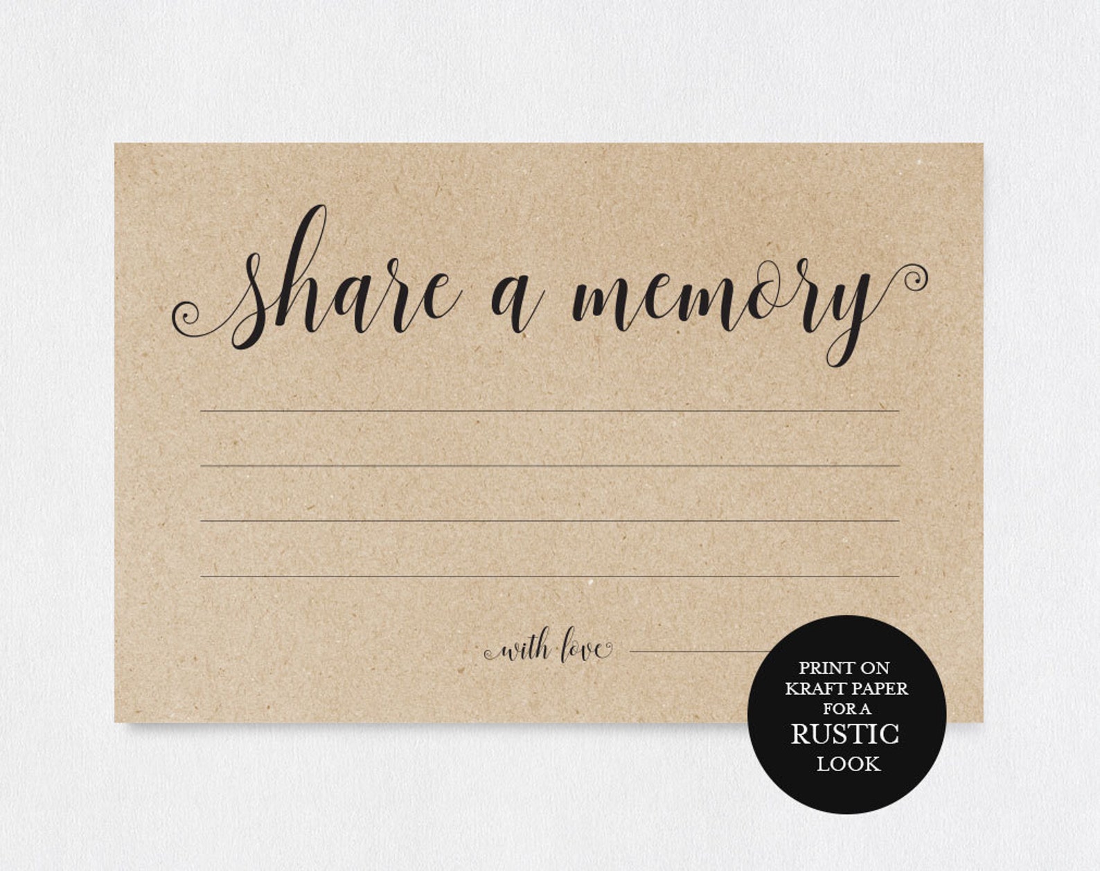 Share a Memory Card Share a Memory Printable Memory Cards | Etsy