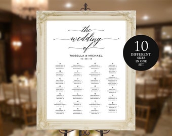 Wedding seating chart, printable seating chart, Seating Chart Template, engagement seating chart, Seating Board, Find your seat, WPC_50SD1A