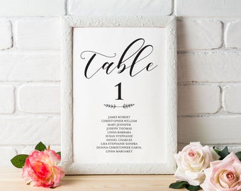 Wedding Seating Chart, Wedding Seating Cards, Seating Plan Template, Table Cards, Seating Cards, PDF Instant Download, table number, WPC_726