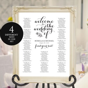 Wedding Seating Chart Printable Seating Chart Seating Chart - Etsy