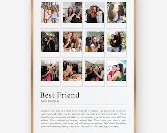 Editable Photo Bff Gift, Friendship Day Gifts, Bestie Custom Photo Collage, Personalized Bff Gift, Gift For Best Friend