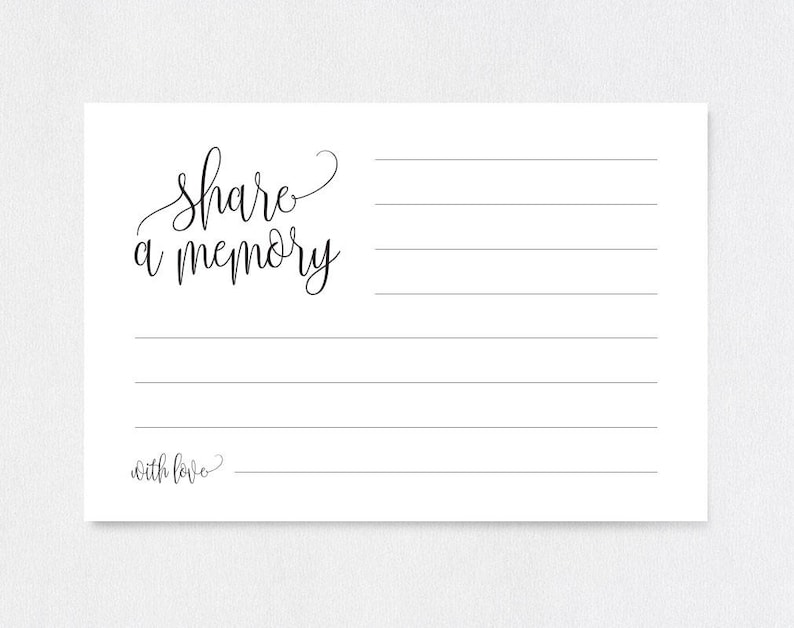 Share a Memory Card Share a Memory Printable favorite memory Etsy
