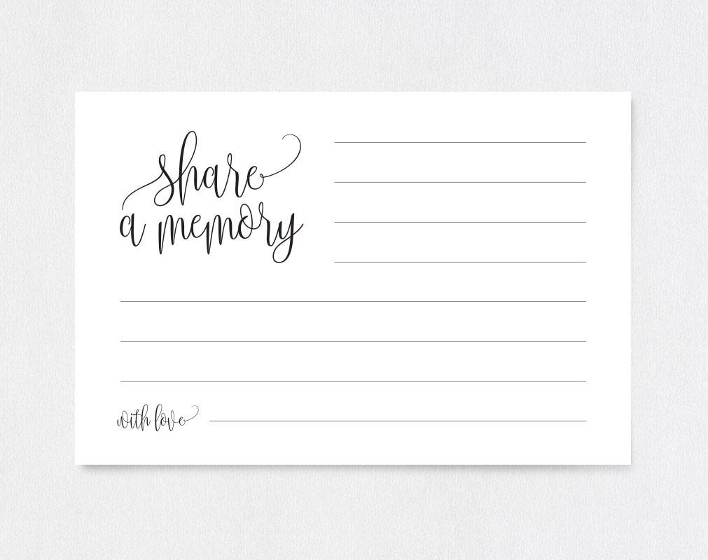 Share a Memory Card Share a Memory Printable Favorite Memory - Etsy