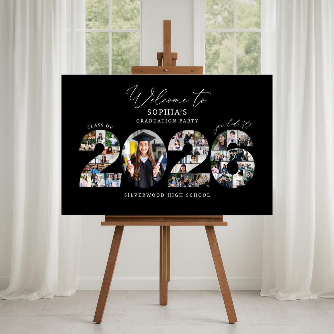 Graduation Photo Collage Examples 2026 Graduation Photo Collage Welcome Sign TEMPLATE, Class of 2026 ...