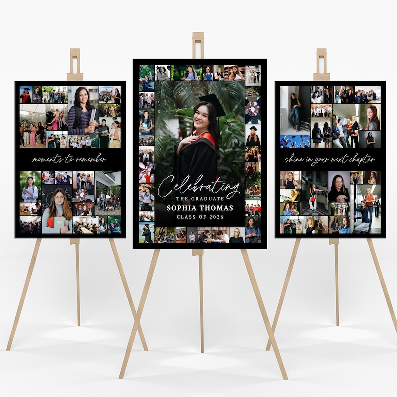 Graduation Keepsake Photo Collage, Editable Canva Template, Class of ...
