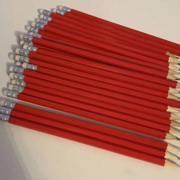 RED Personalised HB pencils packs of 5, 12, 30 or 50 pack sizes