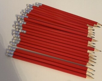 RED Personalised HB pencils packs of 5, 12, 30 or 50 pack sizes