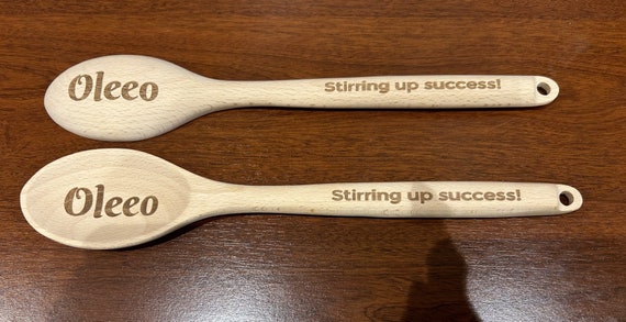 Personalised Engraved Wooden Spoon - mothers/fathers day Chef/cooks Gift  Customised Kitchen Gift  Bakers Spoon New style spoons