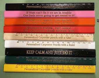Personalised carpenter builder woodwork pencils