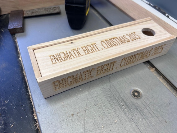 Hand Made personalised wooden pencil box Reclaimed timber
