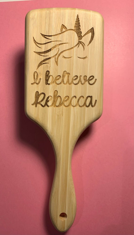 personalised Bamboo hair brush