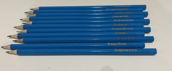 Blue Personalised HB Pencils with or with out rubbers