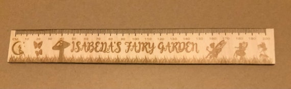 Personalised wooden ruler