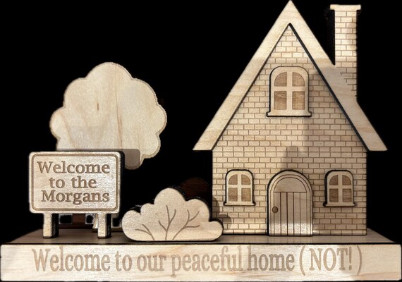 Personalised wooden new home gift for couple/Families - House warming present - House decor - Engraved new home sign