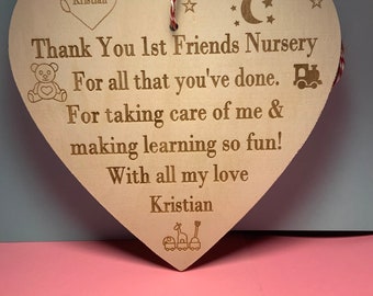 Personalised Wooden Door Sign Heart Shabby Chic Hanging Plaques Any Name