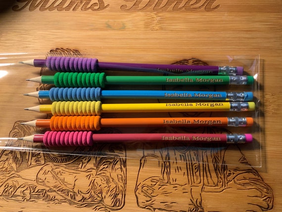 Easy-Grip personalised  HB /colouring Pencils, Handwriting SEN Dyslexia Arthritis
