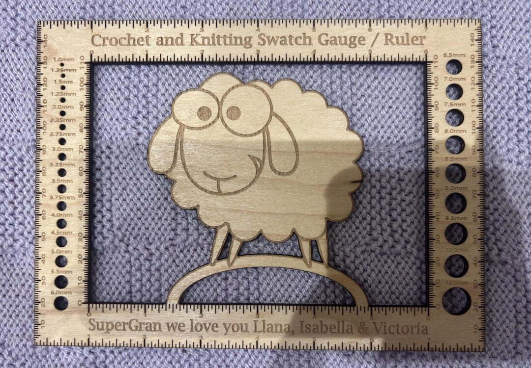 Crochet Ruler Case Personalised Knitting and Crochet Ruler Tension Ruler Needle Gauge - Etsy