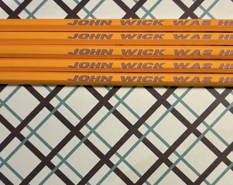 Film quote pencils can be personalised set of 5