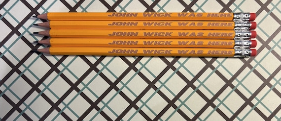 Film quote pencils can be personalised set of 5
